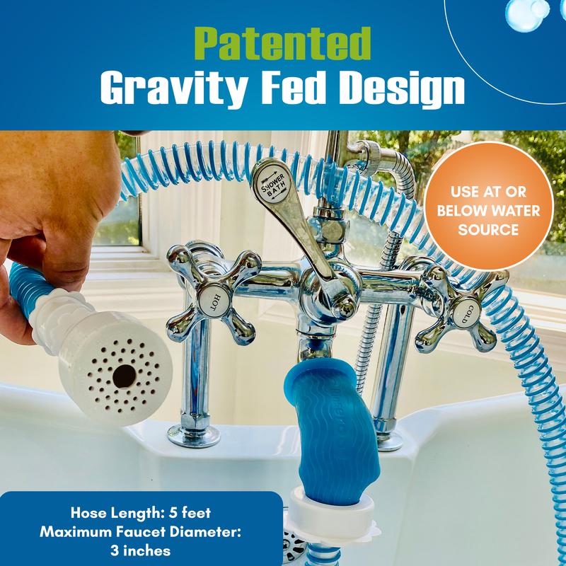 Rinseroo No-Install Tub Hose with Sprayer