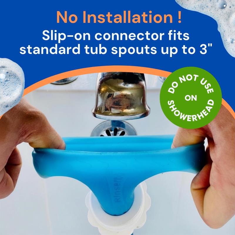 Rinseroo No-Install Tub Hose with Sprayer
