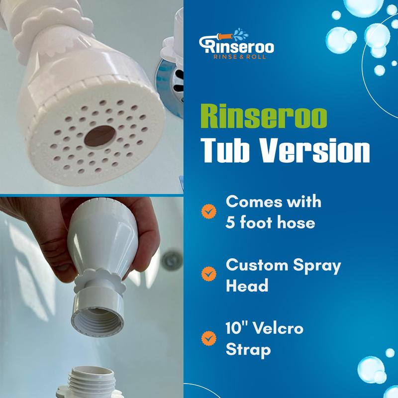 Rinseroo No-Install Tub Hose with Sprayer